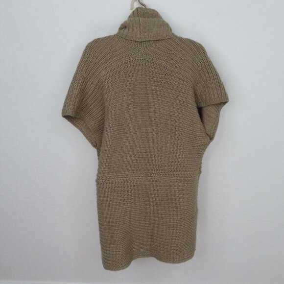 Lauren Ralph Lauren Womens Medium Beige Chunky Knit Cowl Neck Sleeveless Sweater - Picture 4 of 7